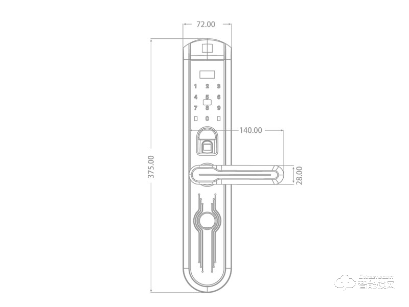 箭牌智能锁 A901密码指纹电子锁