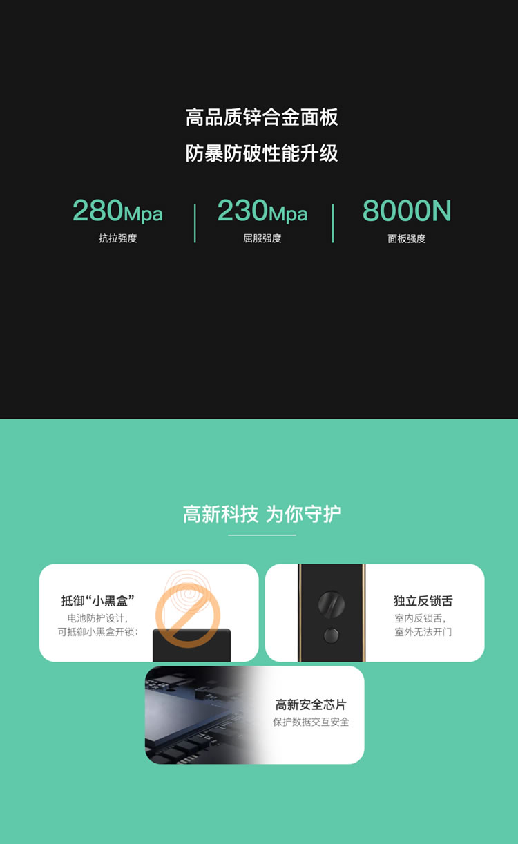 鸿利智能锁 D15全自动直板密码指纹锁